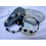 Alada beauty Set 2 náramků Mom and Daughter zeleno-čirý