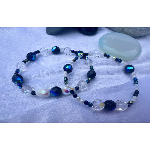 Alada beauty Set 2 náramků Mom and Daughter černo-zlatý