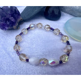 Alada beauty Set 2 náramků Mom and Daughter fialovo-béžový