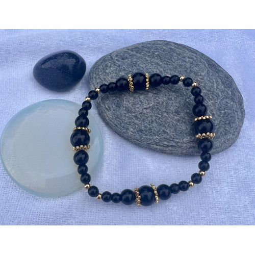 Alada beauty Perličkový náramek Princess zlato-černý