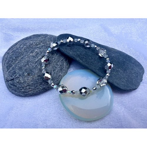 Alada beauty Náramek Celestial stříbrno-čirý