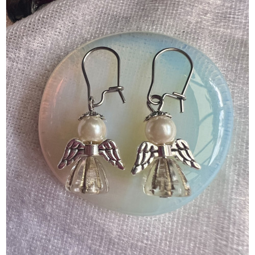 Náušnice Clear Jelly andílci