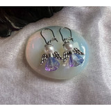 Alada beauty Náušnice Purple Jelly andílci