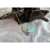 Alada beauty Náhrdelník / řetízek z nerezové oceli s andílkem Purple Jelly