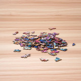 RoboTime Dřevěné puzzle Květinová mandala