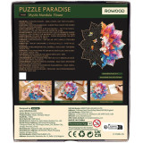 RoboTime Dřevěné puzzle Květinová mandala