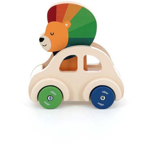 Vilac Dřevěné autíčko s klaksonem Lev
