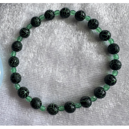 Alada beauty Náramek Cracks zeleno-černý