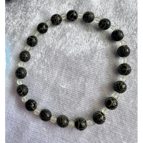 Alada beauty Náramek Cracks žluto-černý