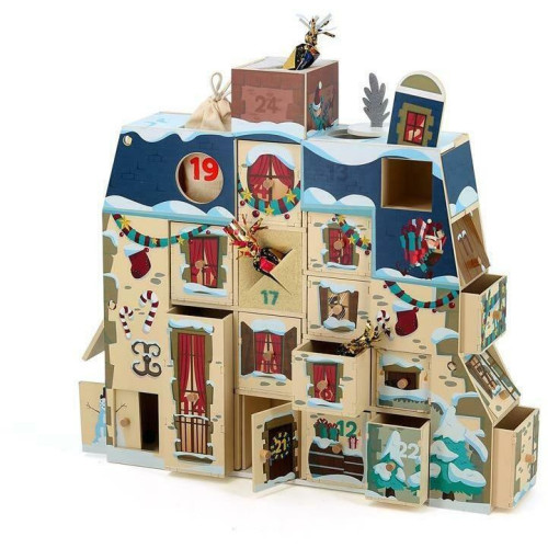 Vilac Dřevěný adventní kalendář k naplnění Domeček