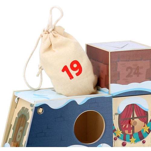 Vilac Dřevěný adventní kalendář k naplnění Domeček