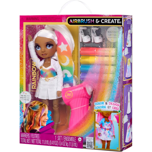 MGA Rainbow High Air Brush & Create  panenka šedé oči