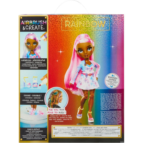 MGA Rainbow High Air Brush & Create  panenka šedé oči