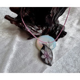 Alada beauty Náhrdelník skleněný květ růžový