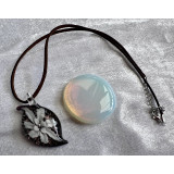 Alada beauty Náhrdelník skleněný květ bílý