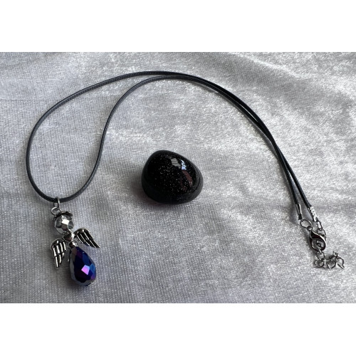 Alada beauty Náhrdelník tmavě modrý andílek