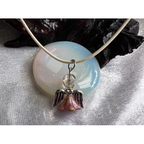 Alada beauty Náhrdelník starorůžový andílek