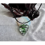 Alada beauty Náhrdelník zelené skleněné srdce