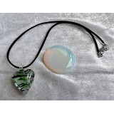 Alada beauty Náhrdelník zelené skleněné srdce