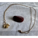 Alada beauty Náhrdelník / řetízek z nerezové oceli s andílkem zlatá sukýnka