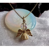 Alada beauty Náhrdelník / řetízek z nerezové oceli s andílkem zlatá sukýnka