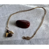 Alada beauty Náhrdelník / řetízek z nerezové oceli s bronzovým andílkem