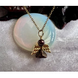 Alada beauty Náhrdelník / řetízek z nerezové oceli s bronzovým andílkem