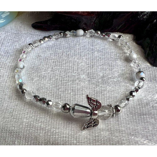 Alada beauty Náramek Exclusive s andílkem stříbrný, andílek V.