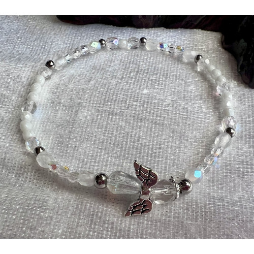 Alada beauty Náramek Exclusive s andílkem čirý, andílek XV.