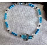 Alada beauty Náramek Exclusive s andílkem zářivě modrý, andílek XVI.