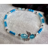 Alada beauty Náramek Exclusive s andílkem zářivě modrý, andílek XVI.