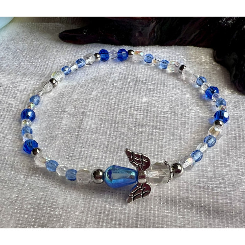 Alada beauty Náramek Exclusive s andílkem modrý, andílek XVII.