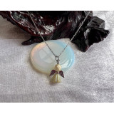 Alada beauty Náhrdelník / řetízek z nerezové oceli s andílkem stříbrno-zlatá sukýnka