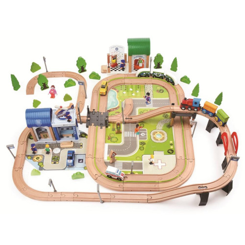 2Kids Toys Vláčkodráha Město a Vesnice 200 dílů