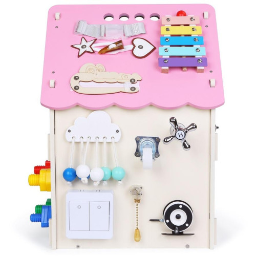 2Kids Toys Activity board Domeček růžový