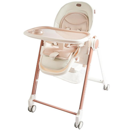 2Kids Toys Jídelní židlička s kolečky hnědá