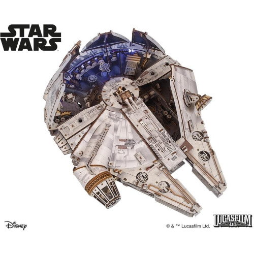 Ugears 3D dřevěná mechanická skládačka Millennium Falcon