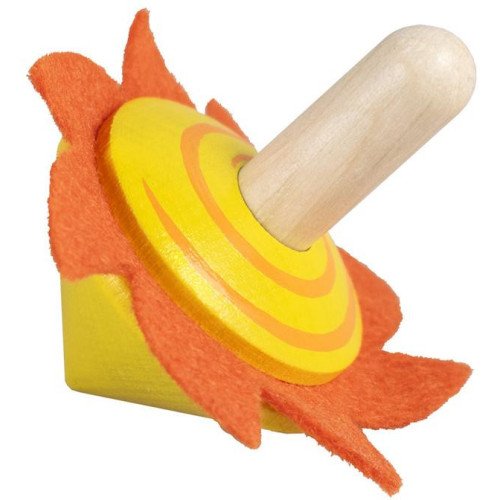 Detoa Dřevěná káča s plstí Sluníčko