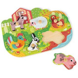 Janod Vkládací puzzle s úchytkou Farma