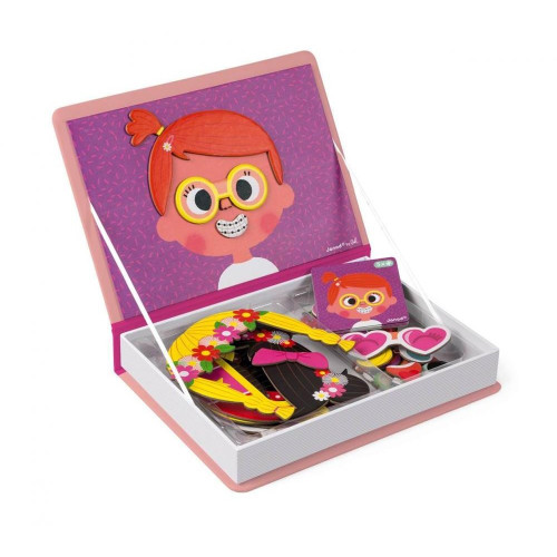Janod Magnetibook Zábavné obličeje dívky