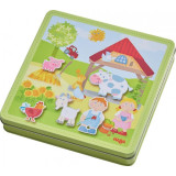 Haba Magnetická skládačka Zvířátka na farmě v kovové krabici