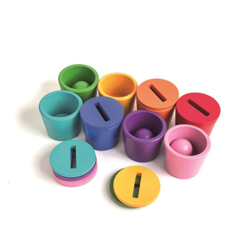 2Kids Toys Duhové kuličky, mince a kalíšky 8 barev