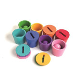 2Kids Toys Duhové kuličky, mince a kalíšky 8 barev