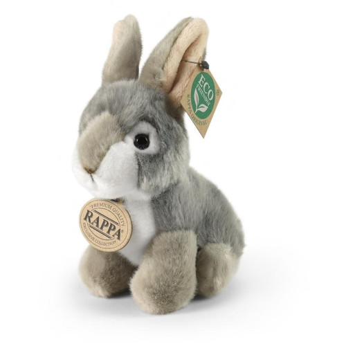 Rappa Plyšový králík šedý sedící 16 cm ECO-FRIENDLY