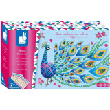 Janod Atelier Třpytivé obrázky se štrasovými korálky Ptáček Midi 7+