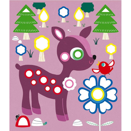 Janod Atelier Zvířátka s pěnovými nálepkami Maxi 3+