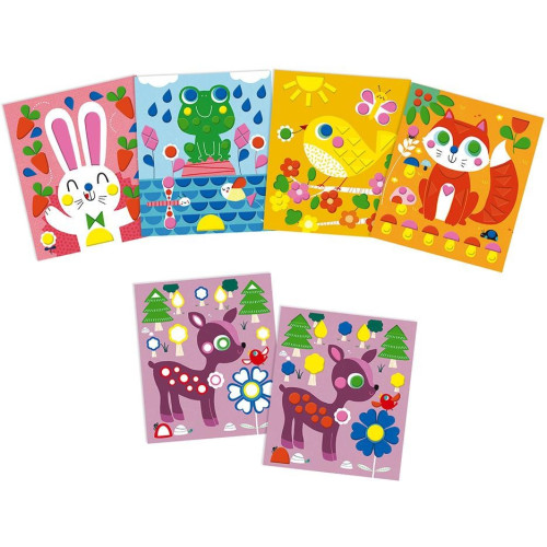 Janod Atelier Zvířátka s pěnovými nálepkami Maxi 3+