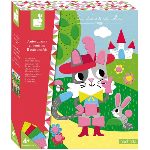 Janod Atelier plstěných nálepky Pohádky Maxi 4+