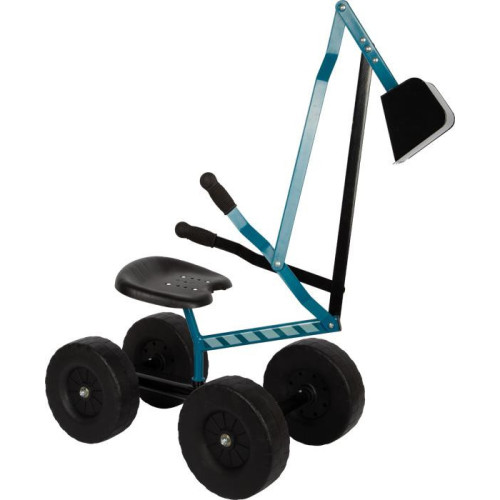 small foot Bagr s kolečky modrý