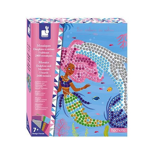 Janod Atelier Mozaika Delfíni a Mořské panny Maxi 7+